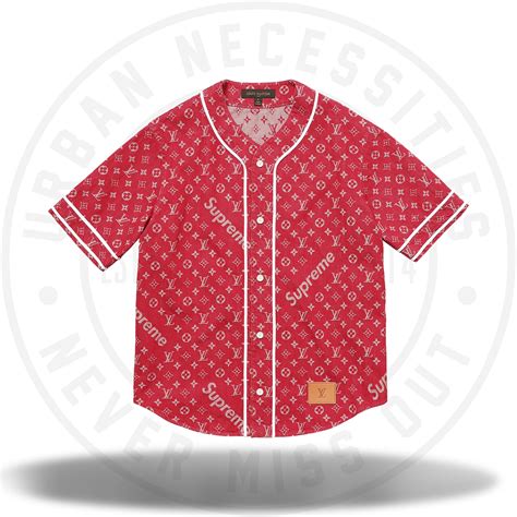 lv supreme baseball jersey price|louis vuitton jacquard jersey.